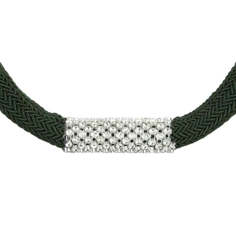 Eurofirany, sznur dekoracyjny, Blanka, długość 87 cm, butelkowy zielony