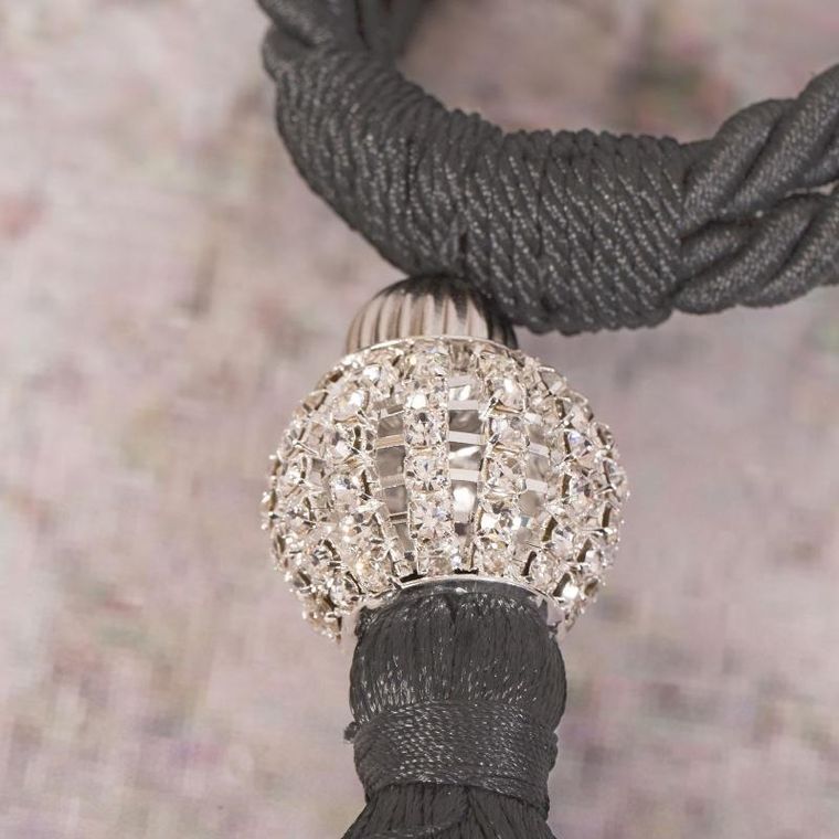 Eurofirany, sznur dekoracyjny, Moly, długość 61 cm, stalowy