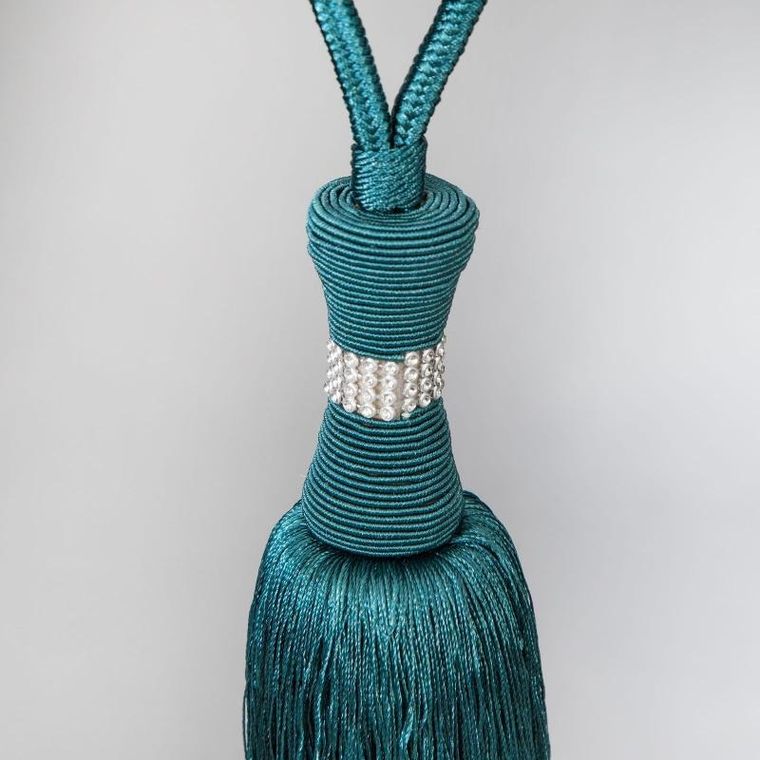 Eurofirany, sznur dekoracyjny, Susane, długość 74 cm, turkusowy