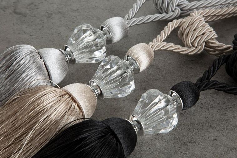 Eurofirany, sznur dekoracyjny, Vilia, 67 cm, czarny