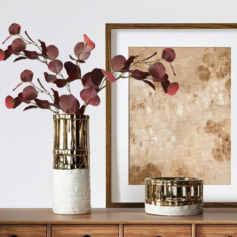 Eurofirany, wazon dekoracyjny, Maela, 12-12-22 cm, biały