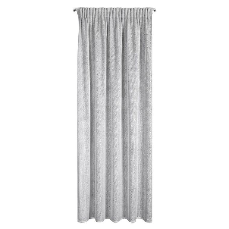 Eurofirany, zasłona gotowa, Aleksa, na taśmie, 140-270 cm, srebrny