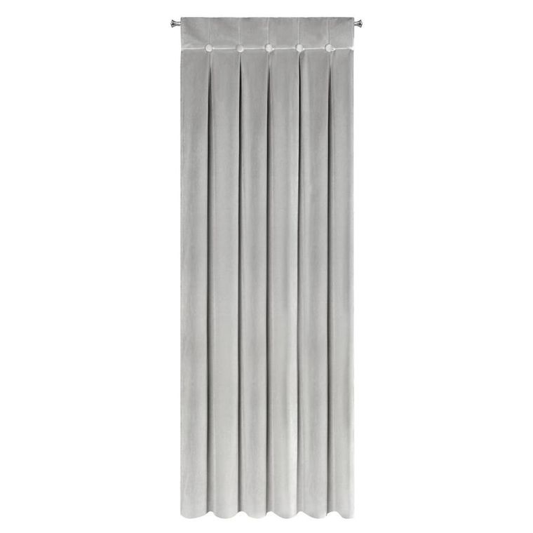 Eurofirany, zasłona gotowa, Alita, na szelkach, 140-250 cm, srebrny