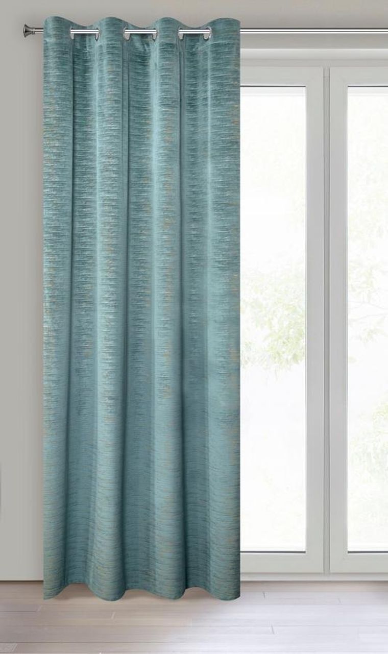 Eurofirany, zasłona gotowa Aluvia, 140-250 cm, turkusowy