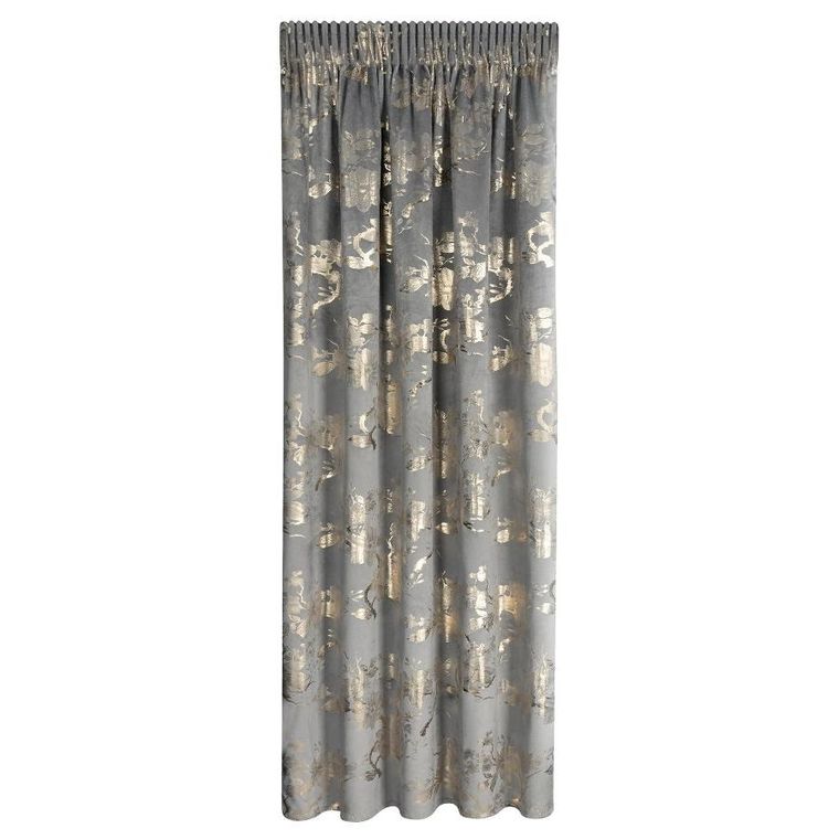 Eurofirany, zasłona gotowa, Celia, na taśmie, 140-270 cm, stalowy