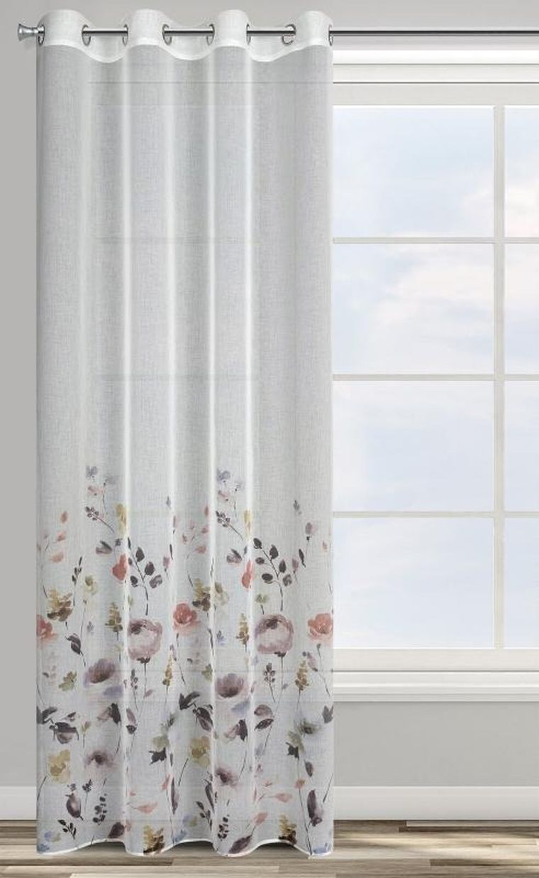 Eurofirany, zasłona gotowa d91 Lavin, 140-250 cm, biały