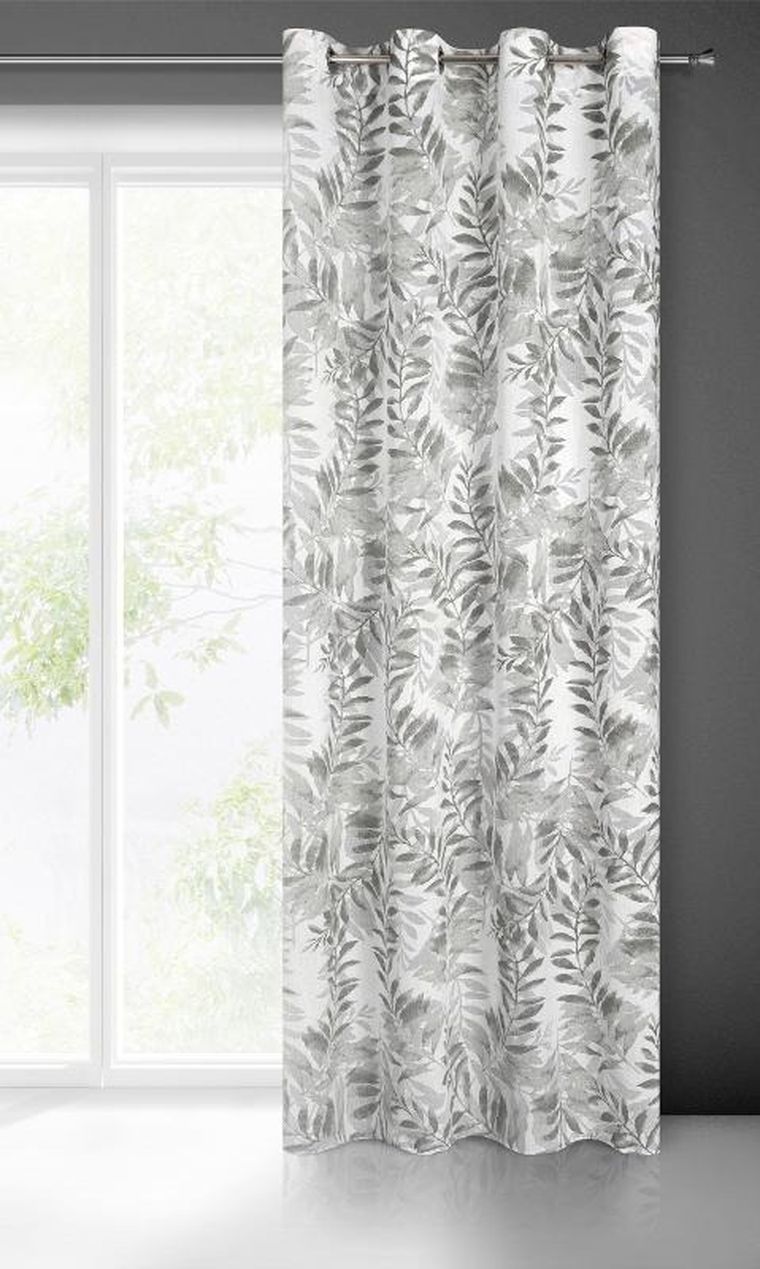 Eurofirany, zasłona gotowa, Hariet, 140-250 cm, stalowy