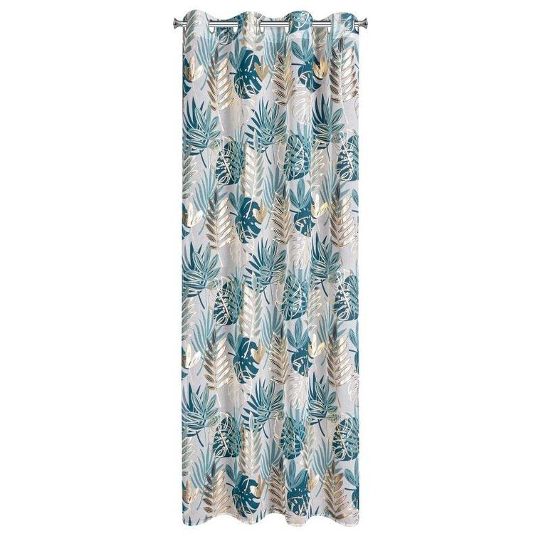 Eurofirany, zasłona gotowa, Keri, 140-250 cm, turkusowy