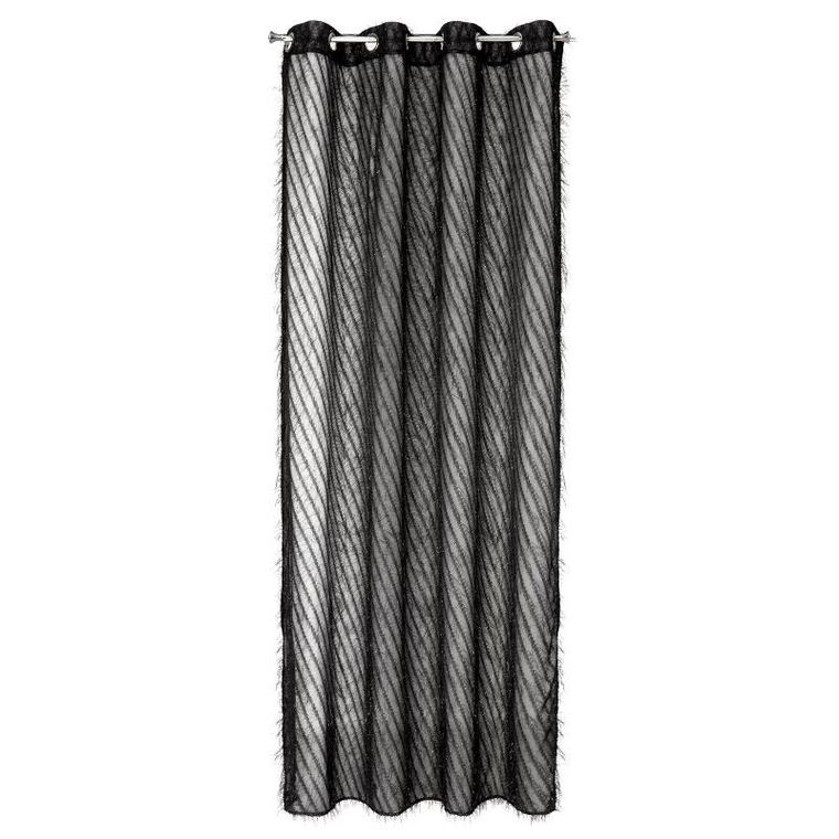 Eurofirany, zasłona gotowa, Laurel, 140-250 cm, czarny