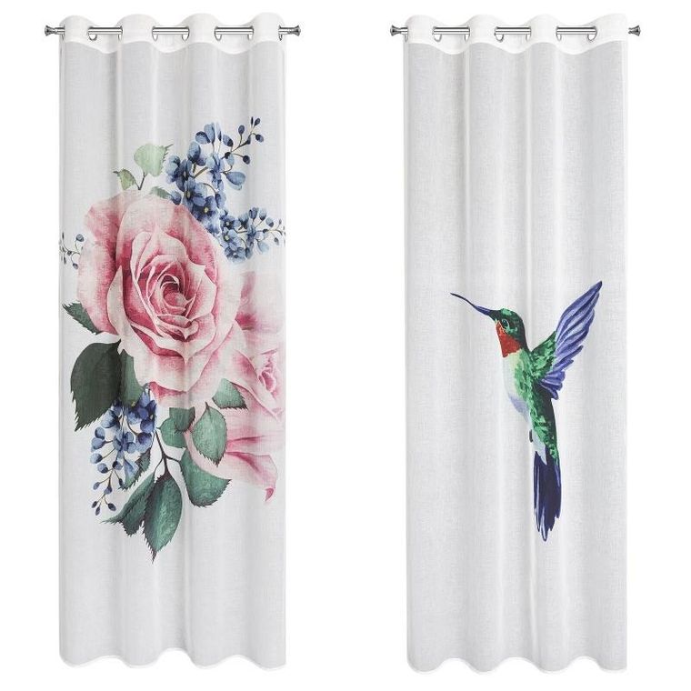 Eurofirany, zasłona gotowa, Lia, biały, 140-260 cm