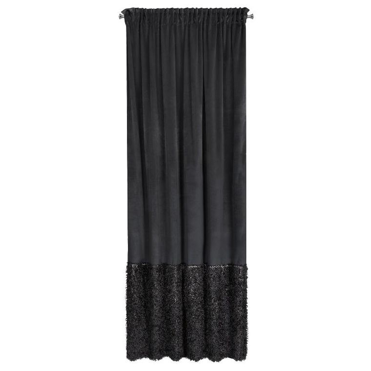 Eurofirany, zasłona gotowa, Marion, na taśmie, 140-270 cm, czarny