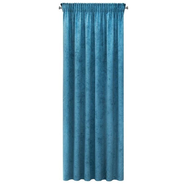 Eurofirany, zasłona gotowa na taśmie, Anisa, 140-270 cm, turkusowy