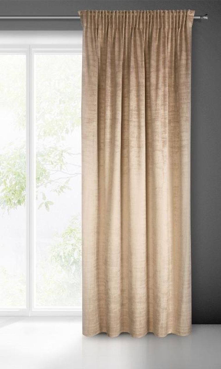 Eurofirany, zasłona gotowa na taśmie, Daria, 140-270 cm, beżowy