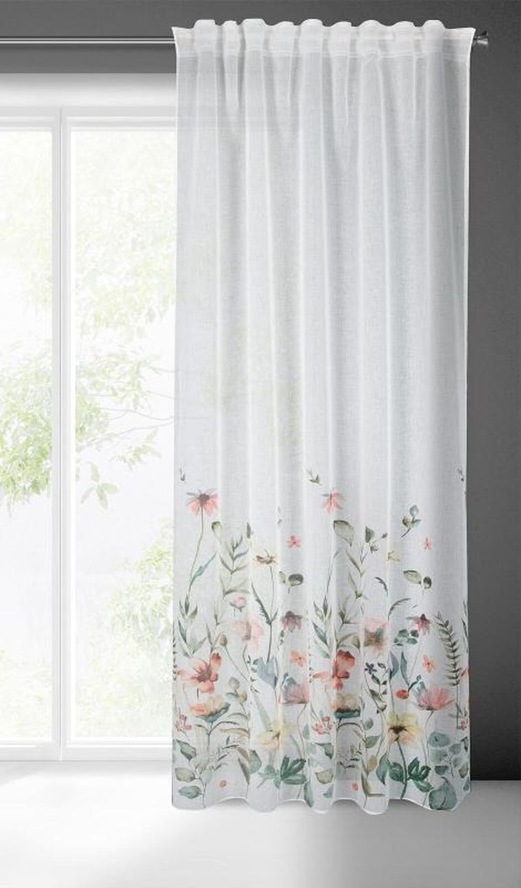 Eurofirany, zasłona gotowa, na taśmie, Dolly, 140-270 cm, biały