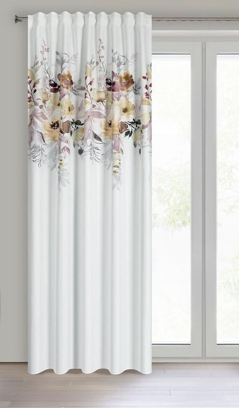 Eurofirany, zasłona gotowa na taśmie, Sendi, 140-270 cm, biały