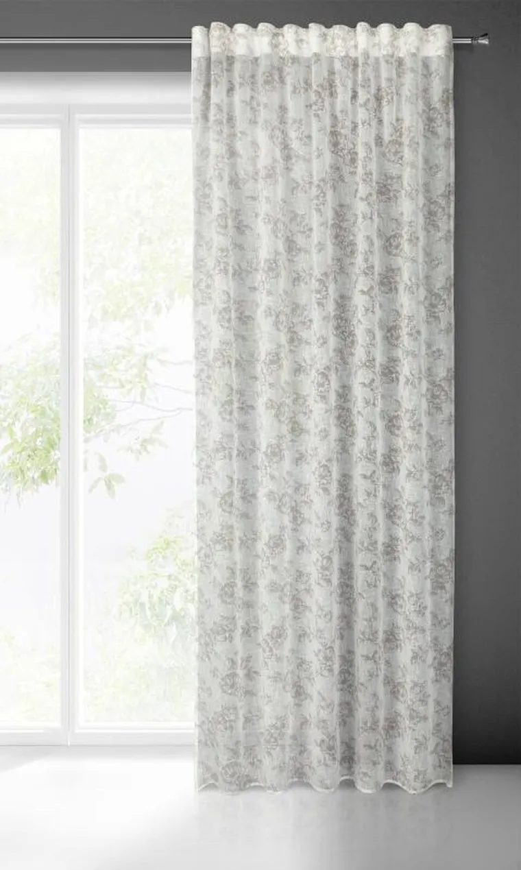 Eurofirany, zasłona gotowa na taśmie, Wiki, 140-270 cm, biały