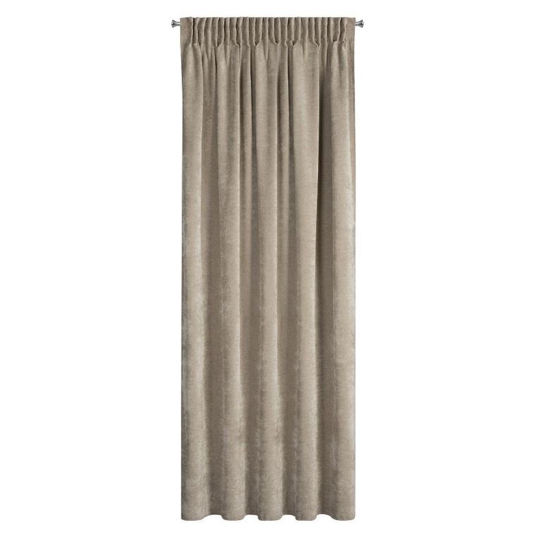 Eurofirany, zasłona gotowa, Nilo, na taśmie, 140-270 cm, ciemnobeżowy