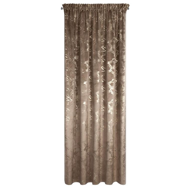 Eurofirany, zasłona gotowa, Raja, na taśmie, 140-270 cm, brązowy