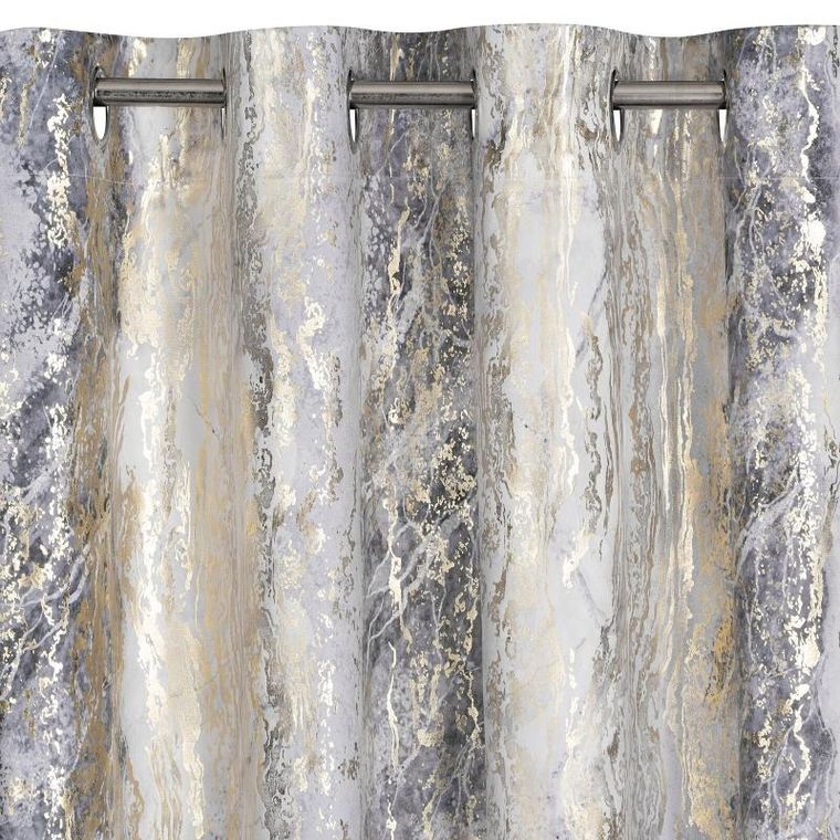 Eurofirany, zasłona gotowa, Sofi, 135-250 cm, srebrny