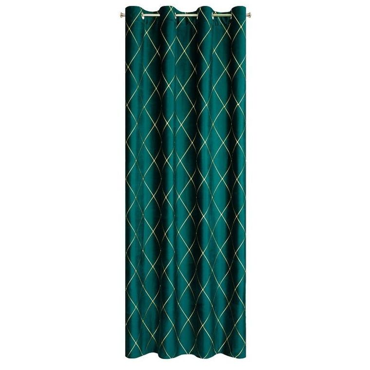 Eurofirany, zasłona zaciemniająca dekoracyjna, Pierre Cardin Margo, 140-250 cm, turkusowy