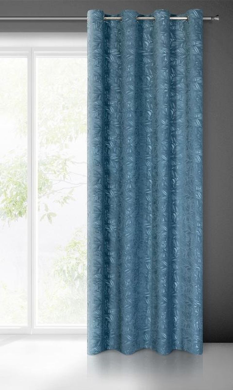 Eurofirany, zasłona zaciemniająca gotowa, Actavia, 140-250 cm, niebieski