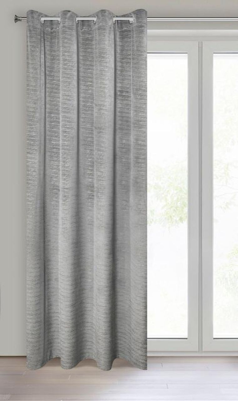 Eurofirany, zasłona zaciemniająca gotowa, Aluvia, 140-250 cm, stalowy