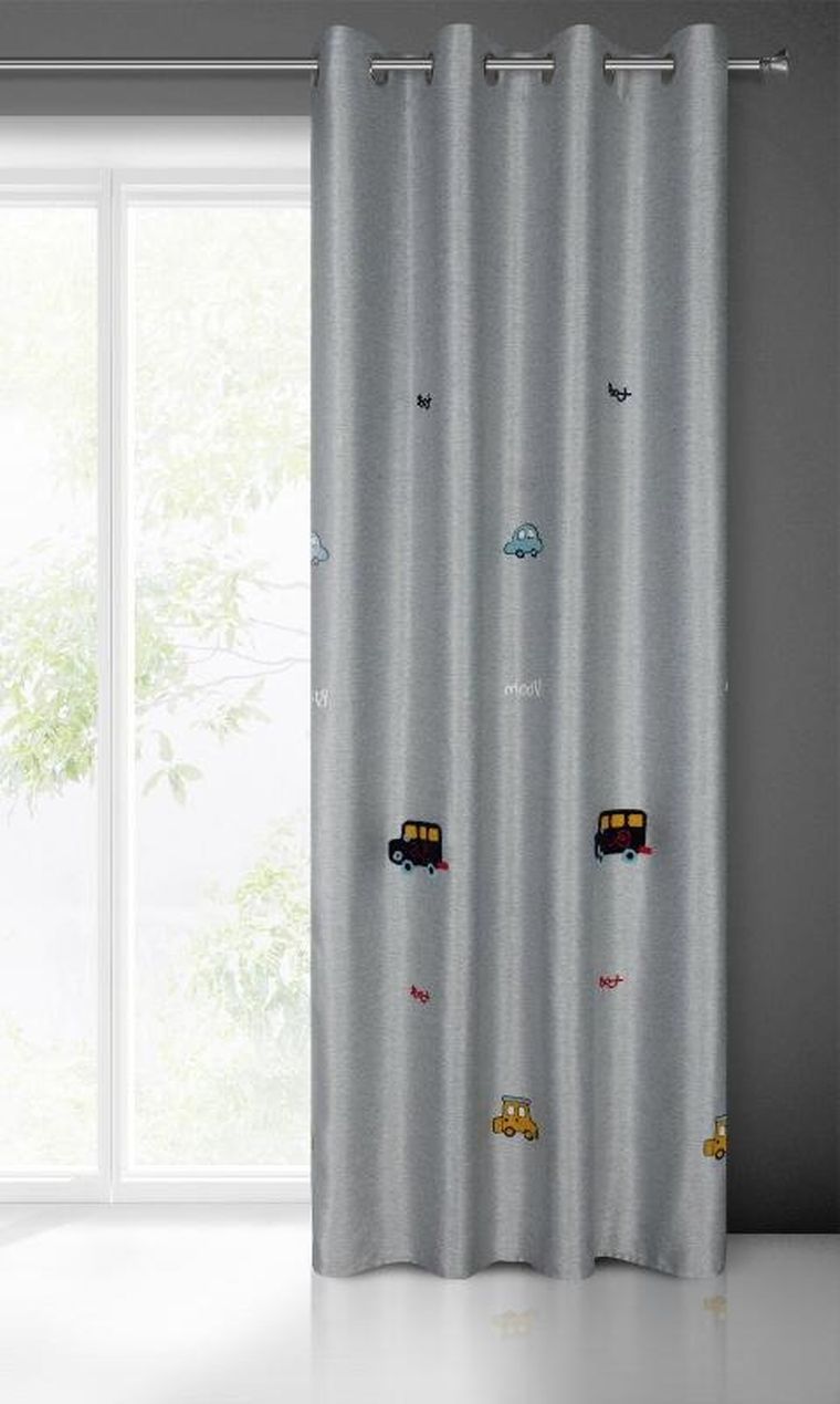 Eurofirany, zasłona zaciemniająca gotowa, Alvin, 140-250 cm, srebrny