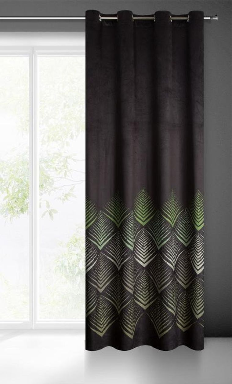 Eurofirany, zasłona zaciemniająca gotowa, Angelina, 140-250 cm, czarny