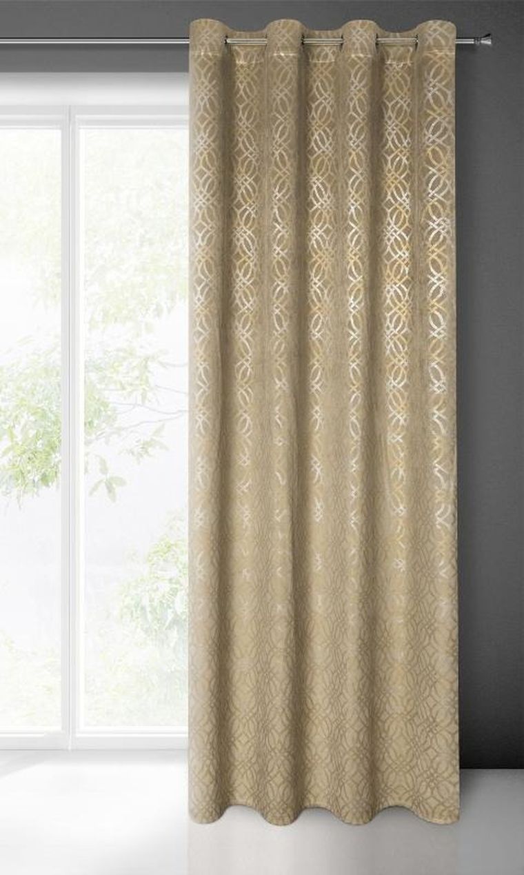 Eurofirany, zasłona zaciemniająca gotowa, Areta, 140-250 cm, beżowy