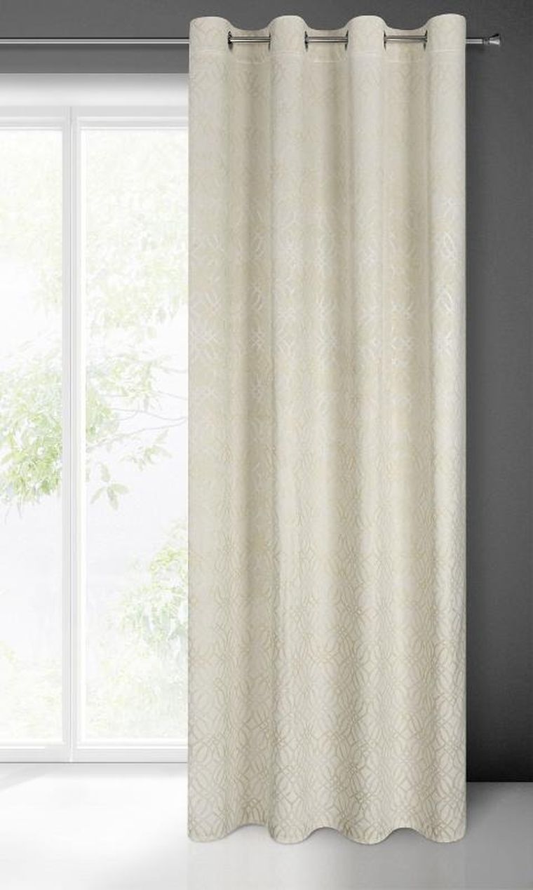 Eurofirany, zasłona zaciemniająca gotowa, Areta, 140-250 cm, kremowy