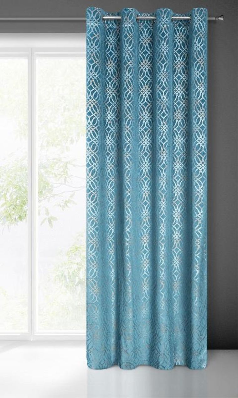 Eurofirany, zasłona zaciemniająca gotowa, Areta, 140-250 cm, niebieski