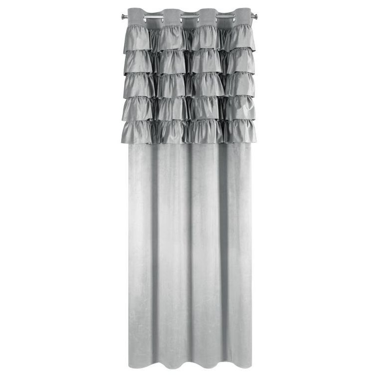 Eurofirany, zasłona zaciemniająca gotowa, Aura, 140-250 cm, srebrny