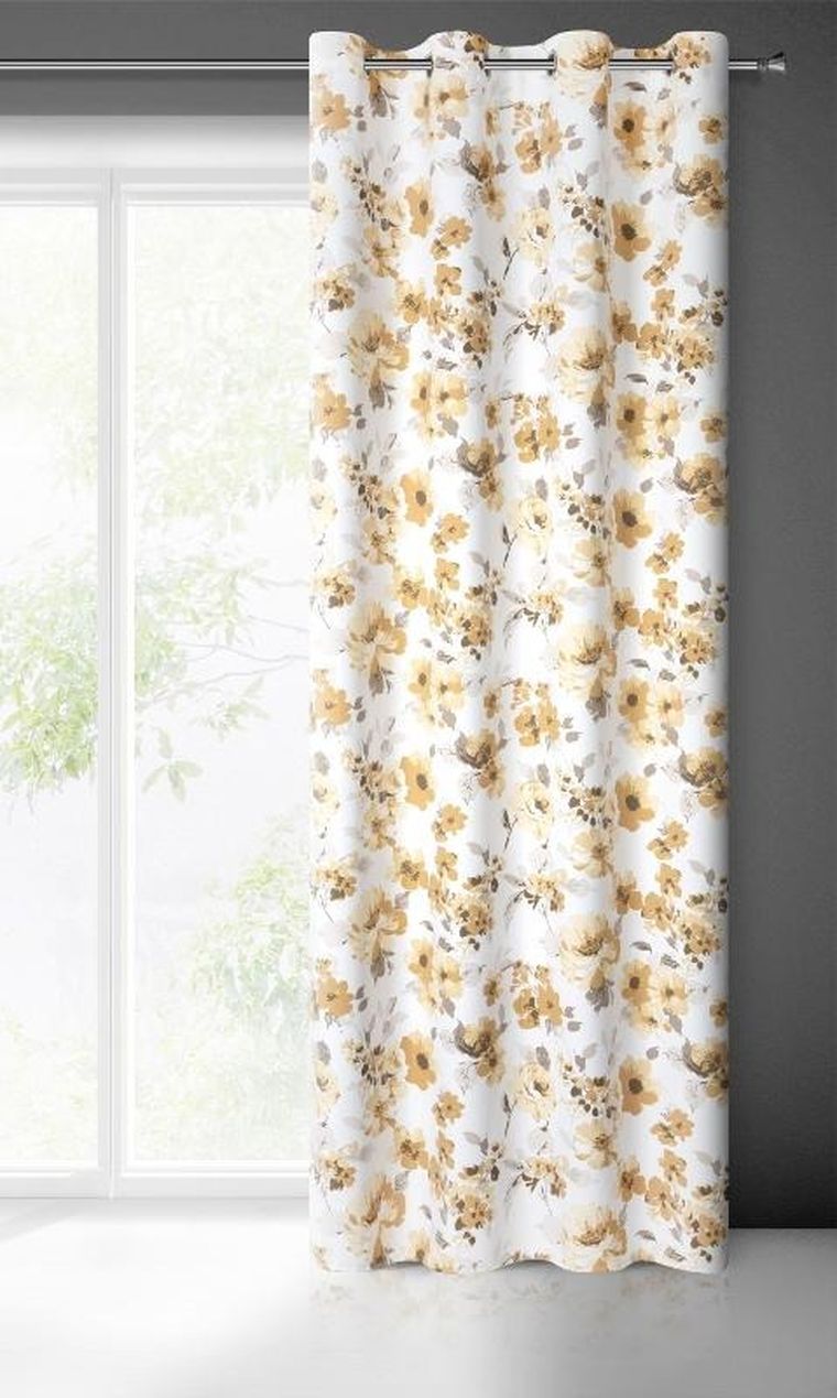 Eurofirany, zasłona zaciemniająca gotowa, caren, 140-250 cm, beżowy