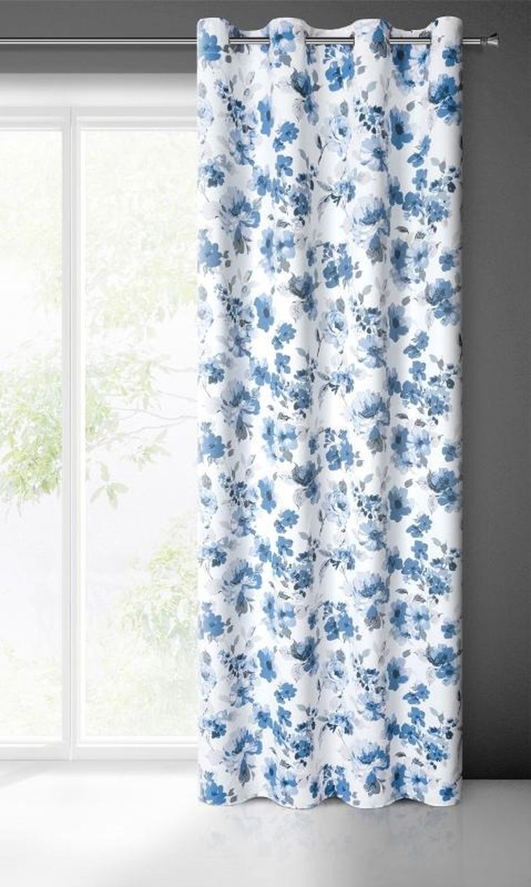 Eurofirany, zasłona zaciemniająca gotowa, Caren, 140-250 cm, niebieski