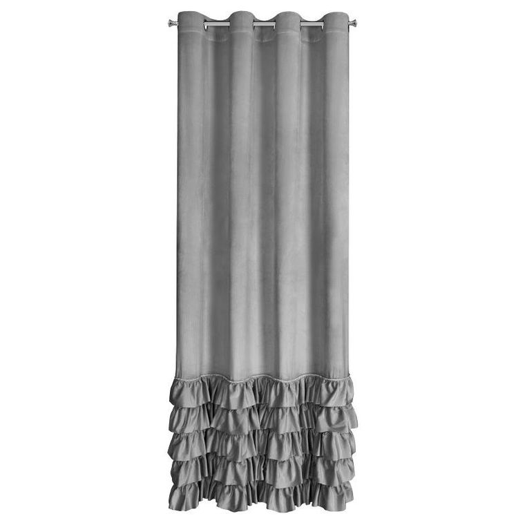 Eurofirany, zasłona zaciemniająca gotowa, Carli, 140-250 cm, srebrny