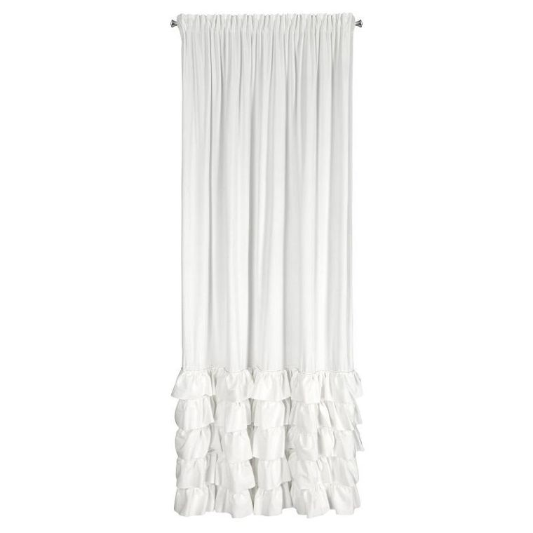 Eurofirany, zasłona zaciemniająca gotowa, Carli, na taśmie, 140-270 cm, biały