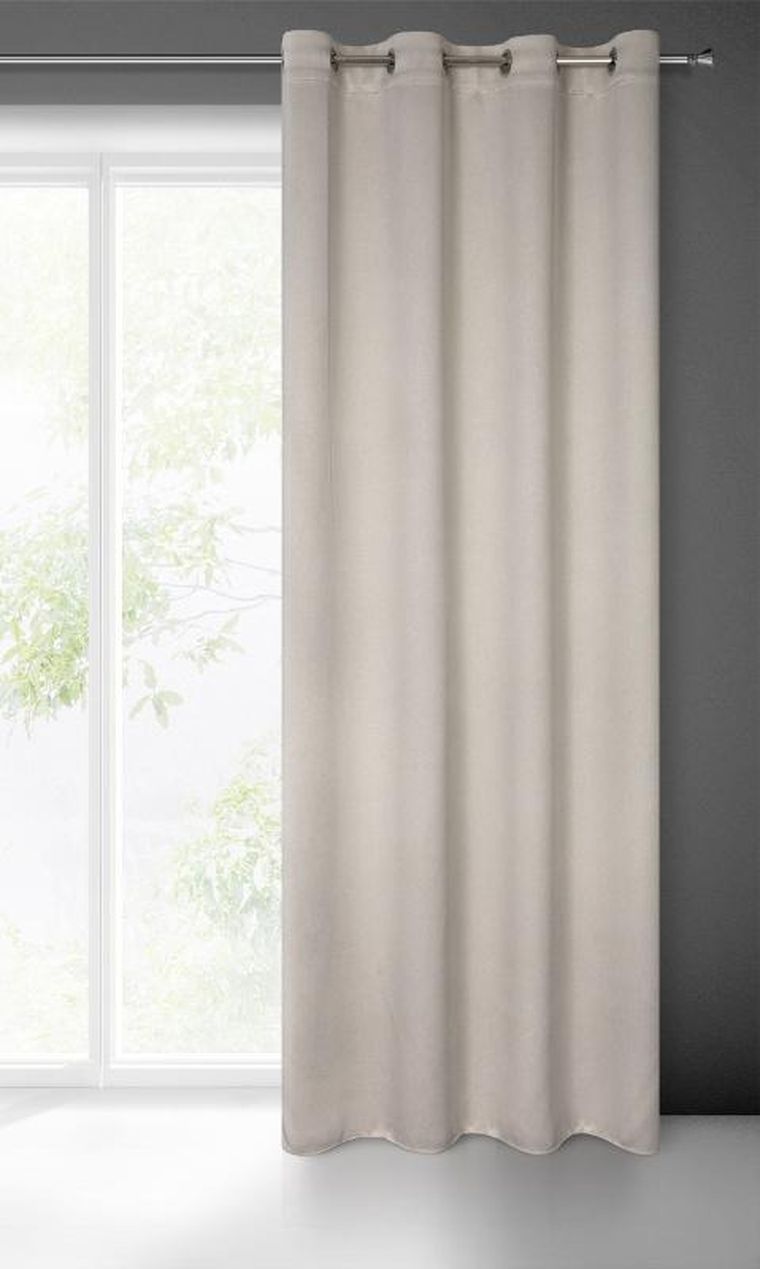 Eurofirany, zasłona zaciemniająca gotowa, Carlo, 140-250 cm, beżowy