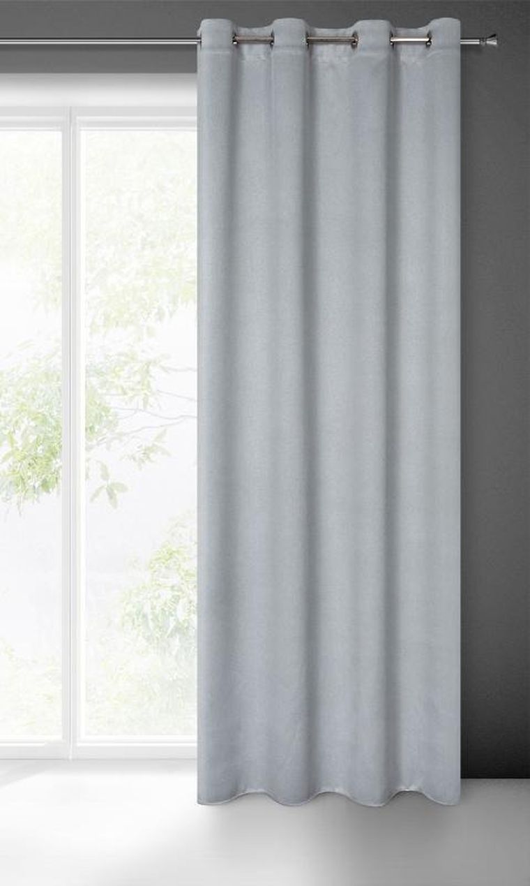 Eurofirany, zasłona zaciemniająca gotowa, Carlo, 140-250 cm, szary