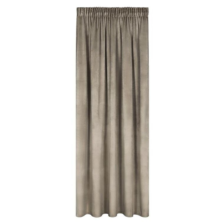 Eurofirany, zasłona zaciemniająca gotowa, d91, Rosa, na taśmie, 140-270 cm, brązowy