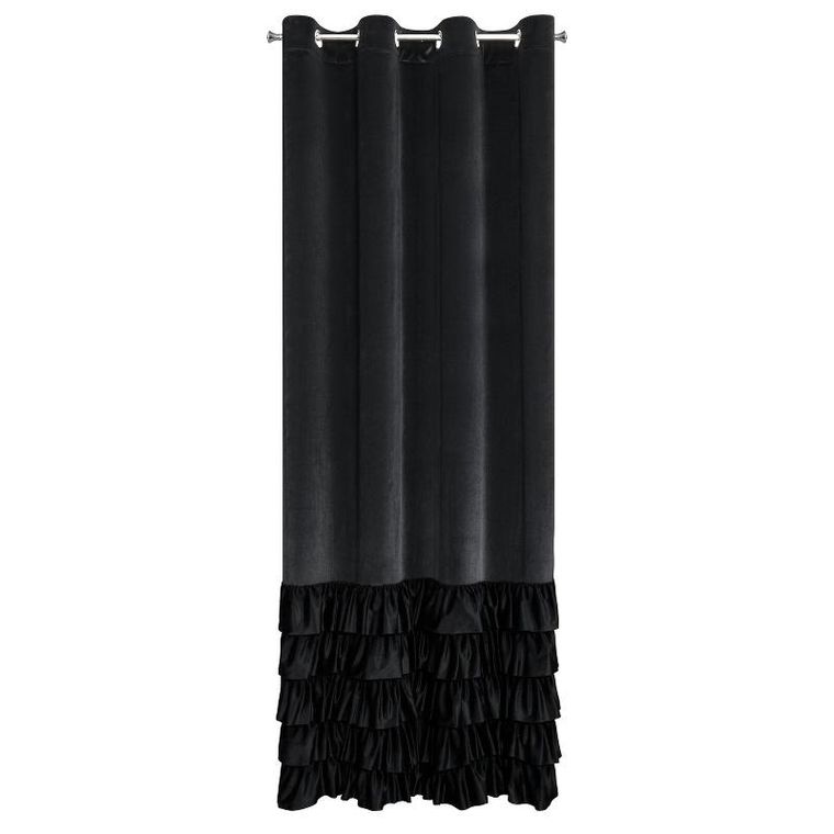 Eurofirany, zasłona zaciemniająca gotowa, Dani, 140-250 cm, czarny