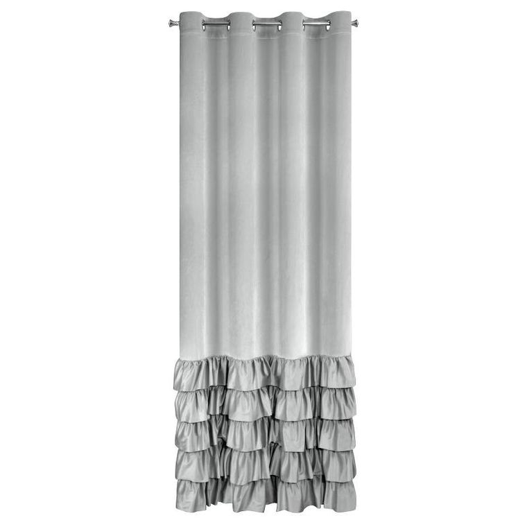 Eurofirany, zasłona zaciemniająca gotowa, Dani, 140-250 cm, srebrny