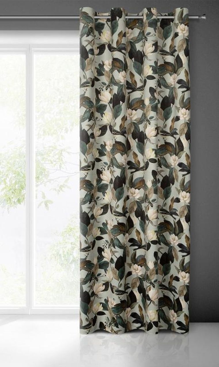 Eurofirany, zasłona zaciemniająca gotowa, Eleni, 140-250 cm, oliwkowy