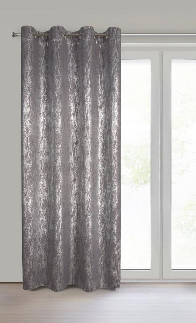 Eurofirany, zasłona zaciemniająca gotowa, Elise, 140-250 cm, stalowy