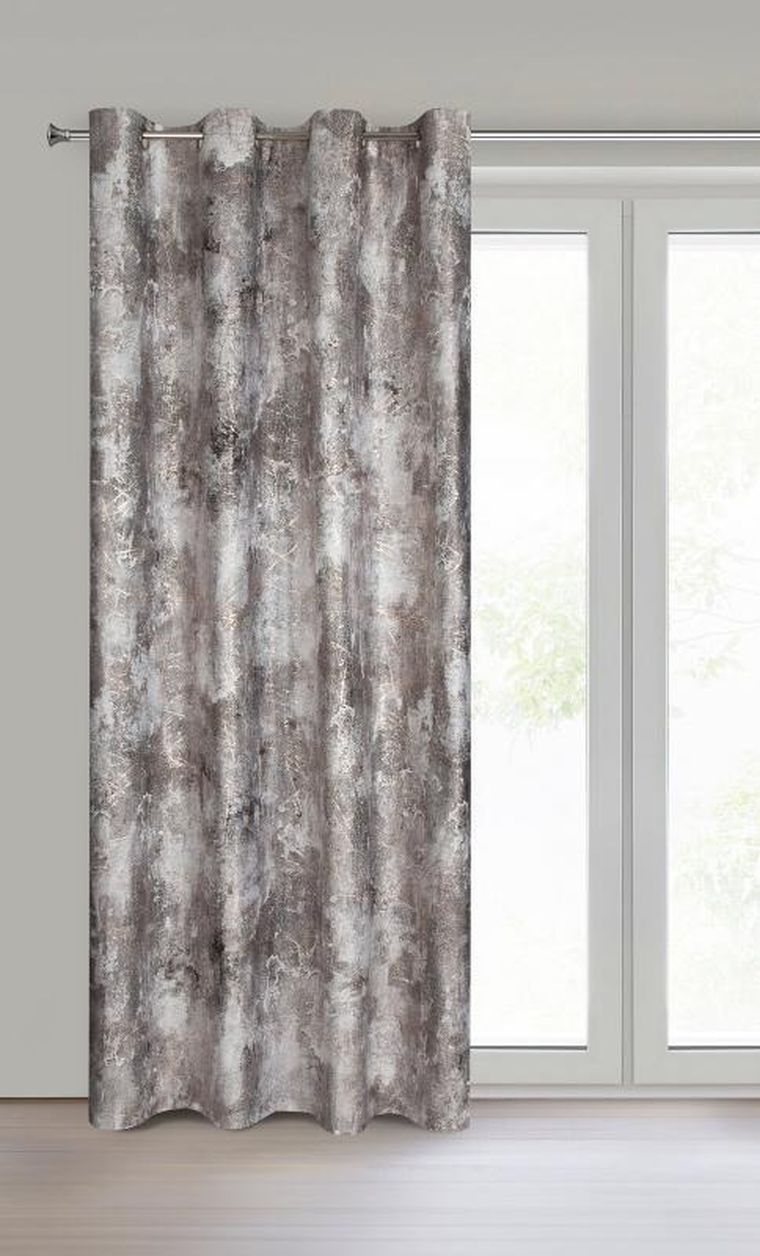 Eurofirany, zasłona zaciemniająca gotowa, Ester, 140-250 cm, stalowy