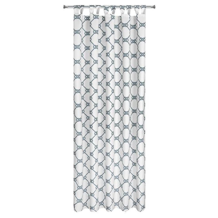 Eurofirany, zasłona zaciemniająca gotowa, Garden, na szelkach, 155-200 cm, biały