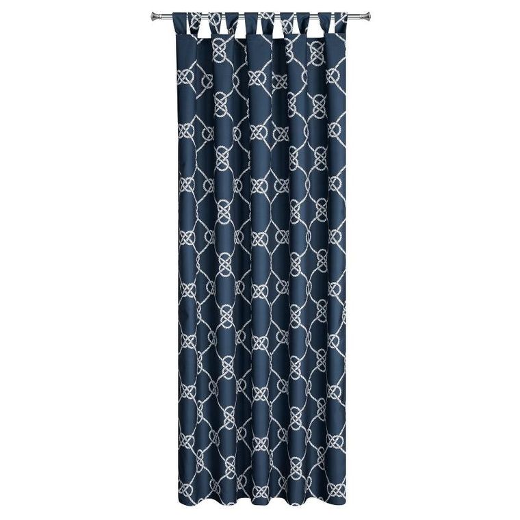 Eurofirany, zasłona zaciemniająca gotowa, Garden, na szelkach, 155-200 cm, granatowy