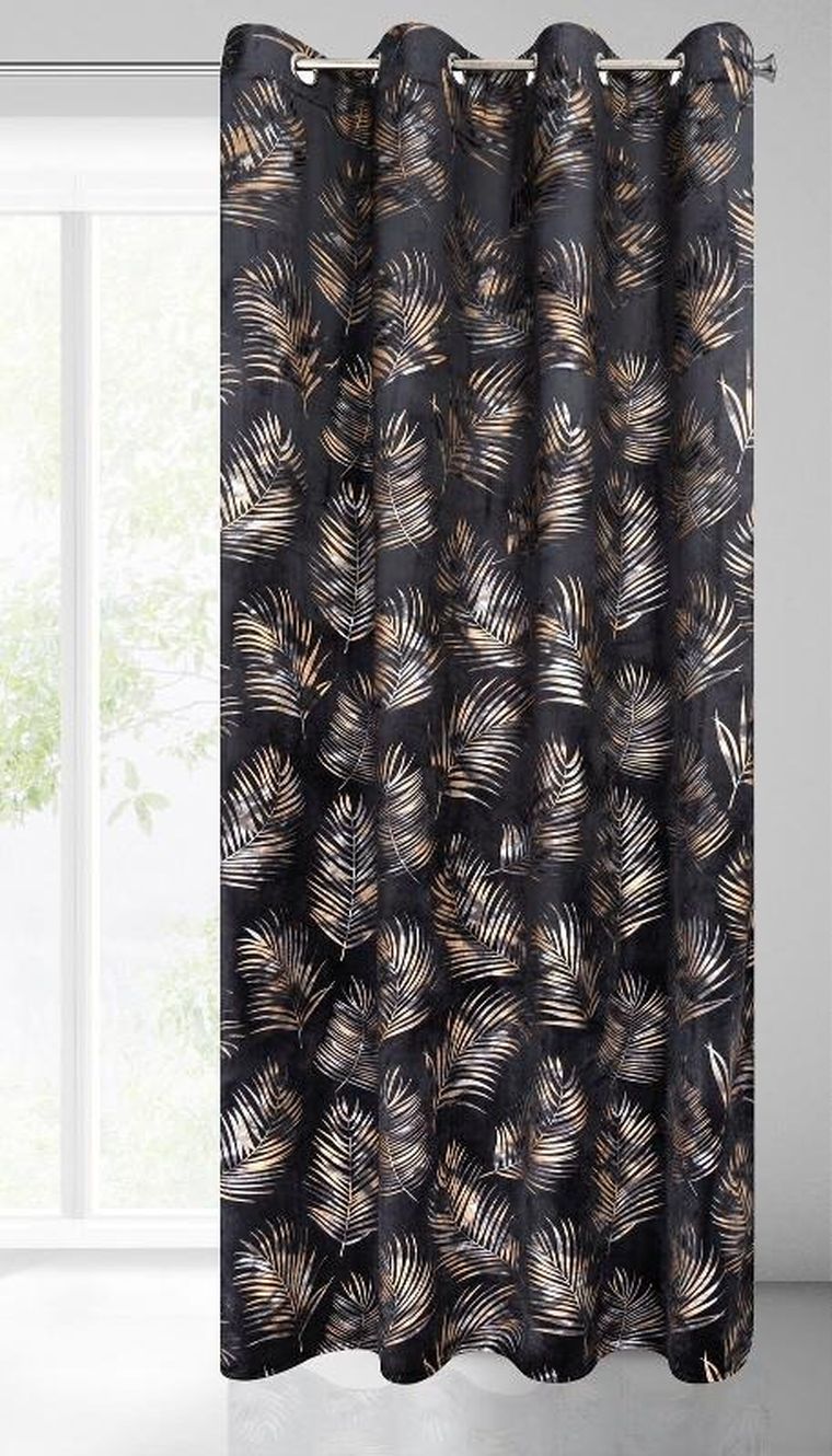 Eurofirany, zasłona zaciemniająca gotowa, Gloria, 140-250 cm, czarny