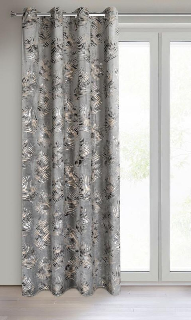 Eurofirany, zasłona zaciemniająca gotowa, Gloria2, 140-250 cm, stalowy