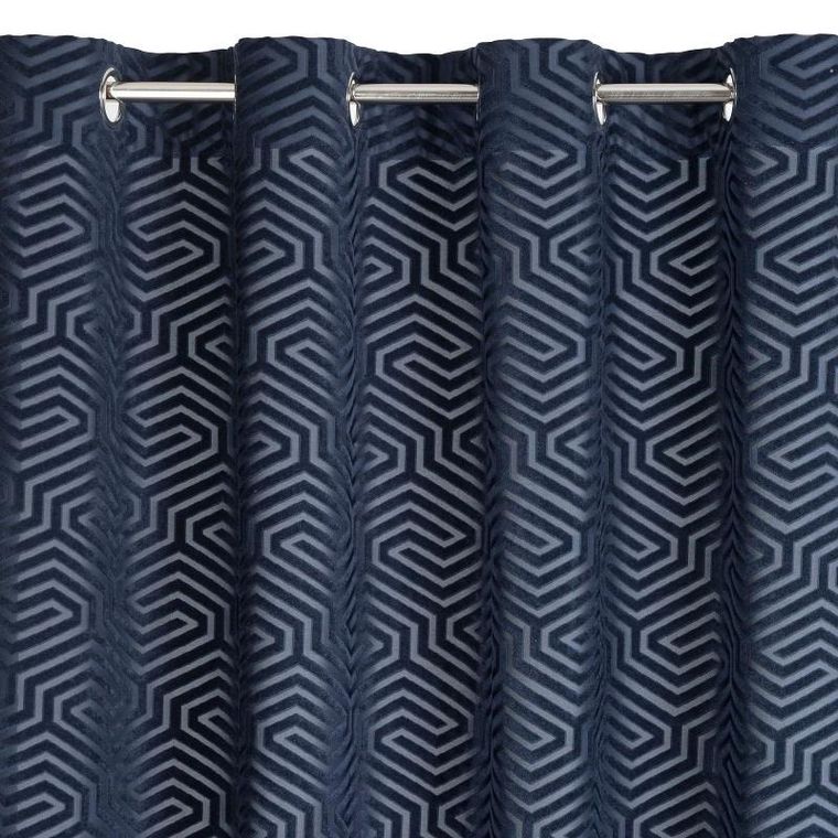 Eurofirany, zasłona zaciemniająca gotowa, Inga, 140-250 cm, granatowy