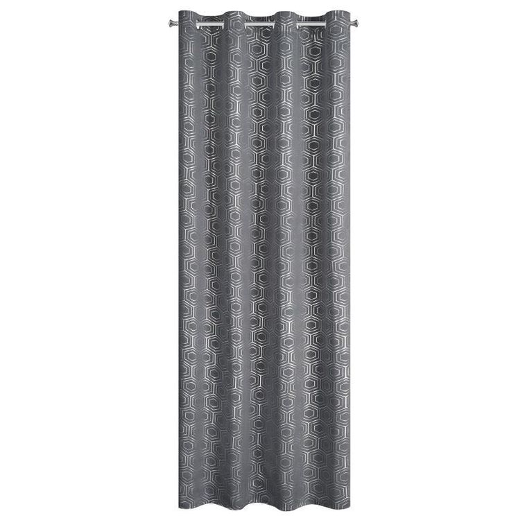 Eurofirany, zasłona zaciemniająca gotowa, Kaja, 135-250 cm, grafitowy